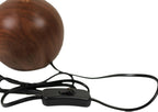 Avelino Ceramic Globe Table Lamp – Walnut Base, Beige Shade
