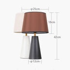 Avelino Modern Bedside Table Lamp – Linen Shade, Black Metal Base